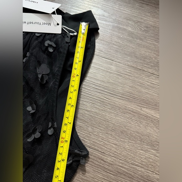 Mini Dress Chic color Black Floral Halter VIMPUNEC Size S - Picture 13 of 14